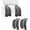 Gray, variant on General Headrest Hooks for Car, Purse Hook for Car, Premium Leather Twin Hook Car Seat Hooks, Double Hook Seat Back Storage Organizer for Purses, Bags, SUV, Truck, Vehicle, 2 Pack, Brown