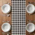 thumbnail image 6 of Black White Plaid Rooster Table Runner - 48 Inch Long, Kitchen Dining Table Runner Dresser Scarves, Vintage Farmhouse Checkered Rustic Farmhouse Decor for Coffee Tables Wedding Party Banquet, 6 of 8