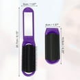 thumbnail image 2 of Unique Bargains 1 Pc Women's Portable Foldable Mirror Comb Travel for Curly Straight Dry Hair Purple, 2 of 6