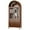 Display Cabinet01, variant on SUPEER Metal Arched Storage Display Cabinet with LED Strips and Glass Doors, Lockable Cabinet, Assembly Required, Black