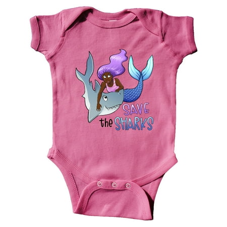 

Inktastic Save the Sharks- Mermaid Gift Baby Boy or Baby Girl Bodysuit