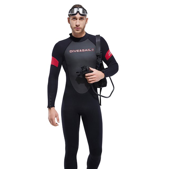 Trajes De Buceo Trajes de buceo de una pieza Hombres Mujeres Trajes de surf de neopreno de 3 mm (Hombres negros S)
