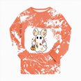 thumbnail image 7 of TOWED22 Kids Halloween Pajamas Pumpkin Ghost Print Cotton Sleepwear Toddler Girls Boys Skeleton Skull Halloween Pjs Sets(Orange,7Y), 7 of 7