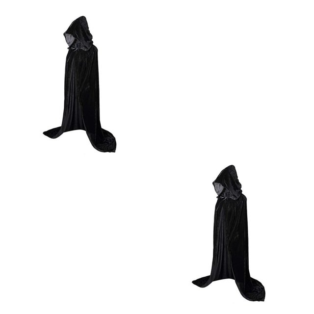 Advancent 2020 nuevos disfraces de Halloween mujeres hombres capa elegante con capucha adultos/niños largo negro vacaciones fiesta capas capucha Type3 NO3 Advancent CBP035019