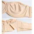 thumbnail image 4 of Exerin Women's Strapless Bras Seamless Underwire Unlined Minimizer Plus Size Bra(Beige,32DDD), 4 of 6
