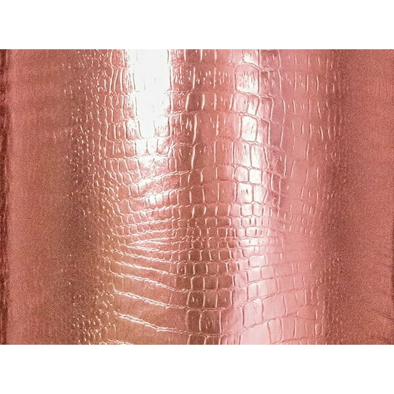 Pack of 1, Rose Gold Embossed Alligator Gift Wrap, 24" x 417', Half Ream Roll for Celebration, Party, Holiday, Birthday and Events, Made in USA