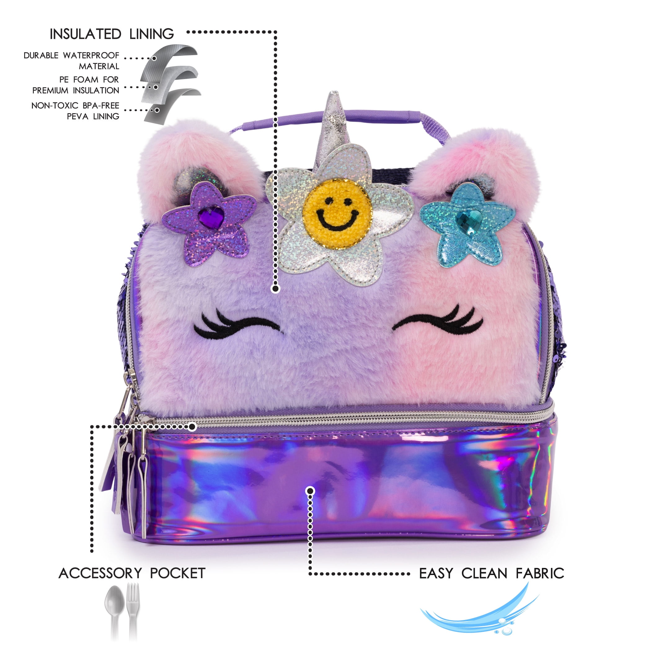 Boîte à lunch isolée à double compartiment pour enfants Jetstream