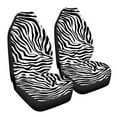 thumbnail image 7 of ZIATUBLE Zebra Stripes Car Seat Dust Cover Anti-Slip Front Auto Seat Cover Universal Fit Cars Sedan SUV Car 2 Piece Elastic Vehicle Bucket Seat Cover Interior Accessories Decoration, 7 of 7