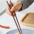 thumbnail image 5 of Japanese-style Solid Wood Cherry Chopsticks Household High-grade Wooden Non-slip Chopsticks Pointed Wooden Chopsticks, 5 of 11