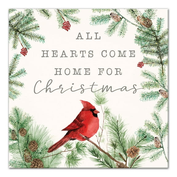 Creative Products Hearts Come Home For Christmas 12 x 12 Canvas Wall Art