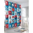 thumbnail image 3 of Shower Curtain, Lighthouse Ship Anchor Cartoon Style Washable Shower Curtain with Hooks Bath Decor Fabric Shower Curtains for Bathroom, Hotel, Stalls, Bathtubs, 66x72 Inch, 3 of 6
