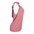 thumbnail image 6 of Duoif Womens Tank Tops, High Neck Sleeveless Top, Loose Fit Beach Vacation Shirt Womens Shirts Pink XXXL, 6 of 7