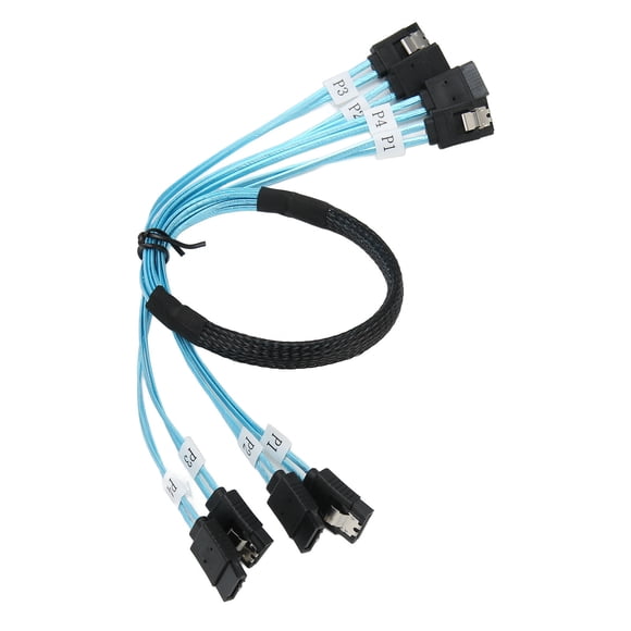 7P To 4SATA Data Cable, 12Gbps Connect To SDD Hard Disk MINI 4SATA Transmission Cable Plug And Play Tinned Copper Core For PC