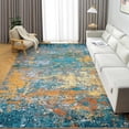 thumbnail image 2 of 8x10 Area Rugs Modern Abstract Faux Wool Rug Ultra-Soft Low Pile Accent Rug Stain Resistant Carpet Machine Washable Rugs for Bedroom with Non Slip Backing, 2 of 7