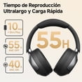 thumbnail image 4 of Audífonos De Diadema QCY H3PRO Bluetooth Inalámbricos 50dB Cancelación de Ruido Activa Negro, 4 of 8