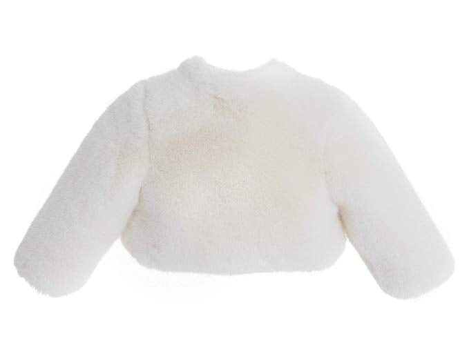 HCABL Girls Faux Fur Dress Coat Flower Girl Bolero Jacket Princess Cape Winter 1-10