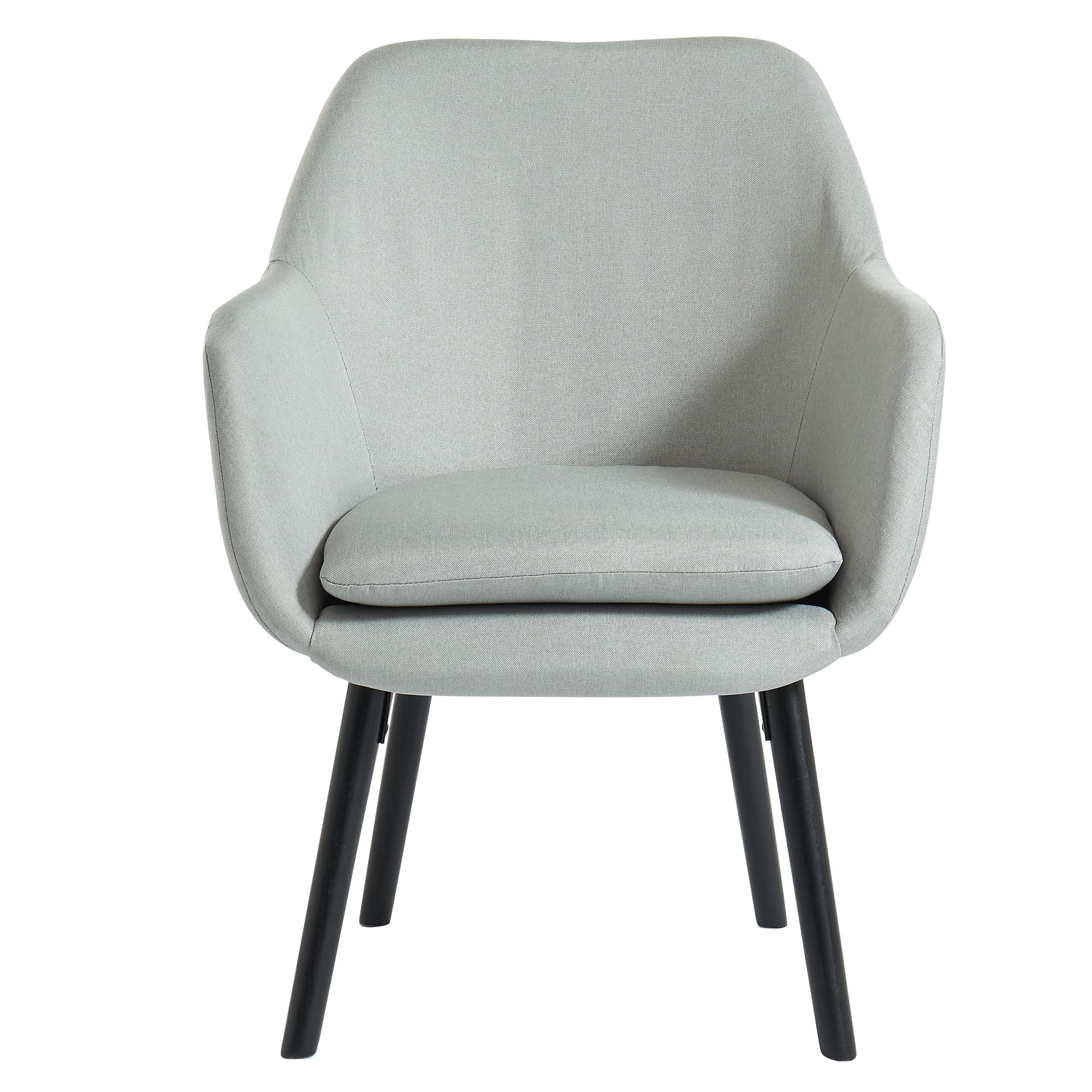 33.50" Gray and Black Bucket Chair with Removable Cushion
