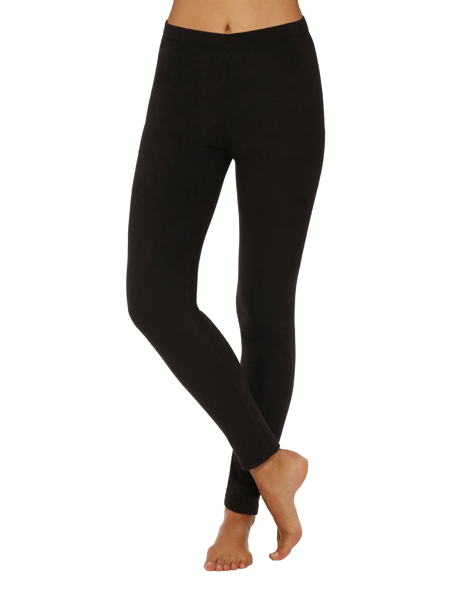 6 PACK ALL SOLIDS Winter Warmth Women's High-Waisted Solid Fleece Leggings 