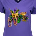 thumbnail image 4 of Inktastic Mardi Gras Jester Women's V-Neck T-Shirt, 4 of 5