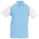thumbnail image 1 of Kariban - Polo de manga corta con mangas en contraste con diseño Beísbol - Verano/ Vacaciones/ Deporte/Ejercicio (Azul cielo/Gris claro/ Blanco), 1 of 1