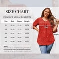 thumbnail image 5 of TEMOFON Womens Plus Size Tops Summer V Neck 3/4 Sleeve Blouses Floral Print Loose Casual Tunic Tops Flowy Blouses 5XL, 5 of 7
