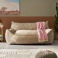 thumbnail image 2 of GDF Studio Calef Modern Velveteen 2 Seater Oversized Bean Bag Chair with Armrests, Taupe, 2 of 7