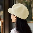 thumbnail image 5 of Women Summer Straw Newsboy Cap Beret Breathable Mesh Octagonal Cap Sun Hat Beach Hats for Women, 5 of 6