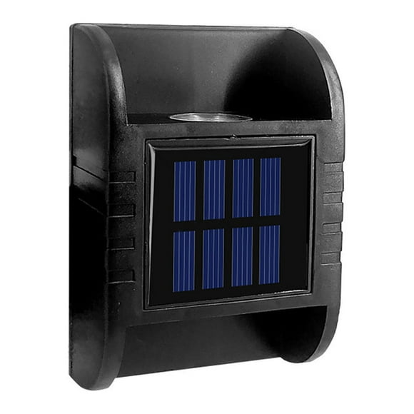 TIMIFIS Solar Wall Light Black Modern Outdoor Decor IP65 Waterproof 2 Pack