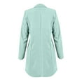 thumbnail image 4 of Niaviben Women's Long Trench Coat Double Breasted Trench Coat Women Long Blazers for Women Shirts Casual Jackets for Women Trendy Womens Winter Coats Womens Winter Jacket Mint Green S, 4 of 6
