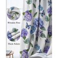thumbnail image 3 of Purple Blue Hydrangea Blackout Curtains for Bedroom Living Room Darkening Curtains 96 Inches Long Watercolor Butterfly Flowers Window Curtain 2 Panels Set Window Treatment Grommet Drapes 52"x96", 3 of 9