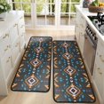 thumbnail image 4 of Kitchen Rugs Sets Of 2,Boho Multicolor Geometric Ethnic Pattern Anti Fatigue Kitchen Mat Rugs Non Slip Washable,Decorative Kitchen Floor Mats for Kitchen,Sink,Laundry,17"x47"+17"x47", 4 of 5