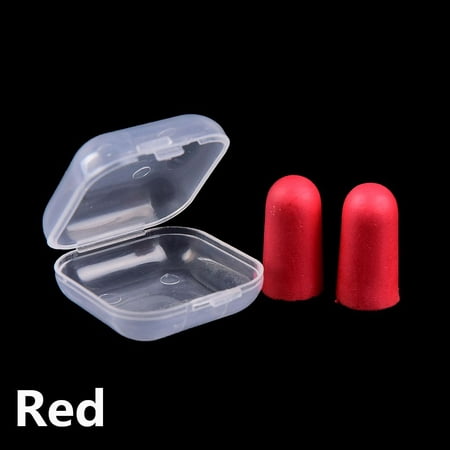 

1/5 Pairs Soft Sleeping Rebound Anti-noise Earmuffs Tapered Shape Polyurethane Foam Earplugs RED 5 PCS