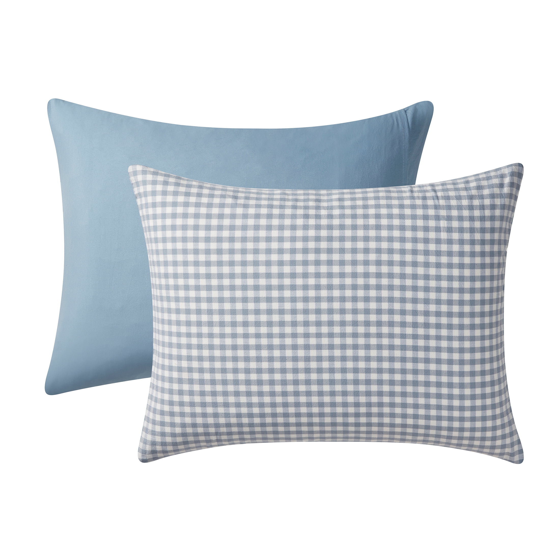 My Texas House Collins 2-Piece Blue Gingham Cotton Comforter Set, Twin/Twin XL