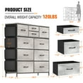 thumbnail image 3 of GIKPAL Fabric Dresser with Wood Top, Storage Tower for Bedroom & Closet, Oak, 3 of 8