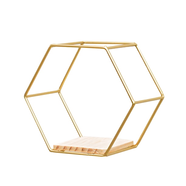 Estante De Almacenamiento De Pared Estante Hexagonal Decorativo Organizador De Pared Redondo De Uso General Estante Flotante Que Ahorra Espacio Durable Para Dormitorio De Estudio Serendint HA027446-01