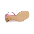 thumbnail image 5 of BLISSFUL STEP Women's Shoes Glitter Ankle Strap Block Heel Prom Sandals Pink 7.5, 5 of 7