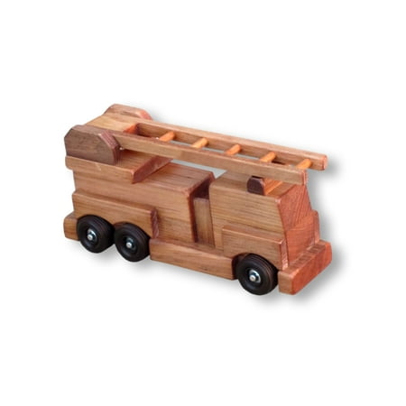 Wooden Toy Truck - AmishToyBox.com Wooden Ladder Fire Truck Toy, CPSIA Kid Safe Finish