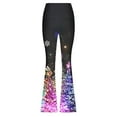 thumbnail image 4 of Cmfcve Women's Yoga Leggings High Waist Colorful Athletic Flare Pants Tight Hip Lifting Workout Pants Leggings, 4 of 5