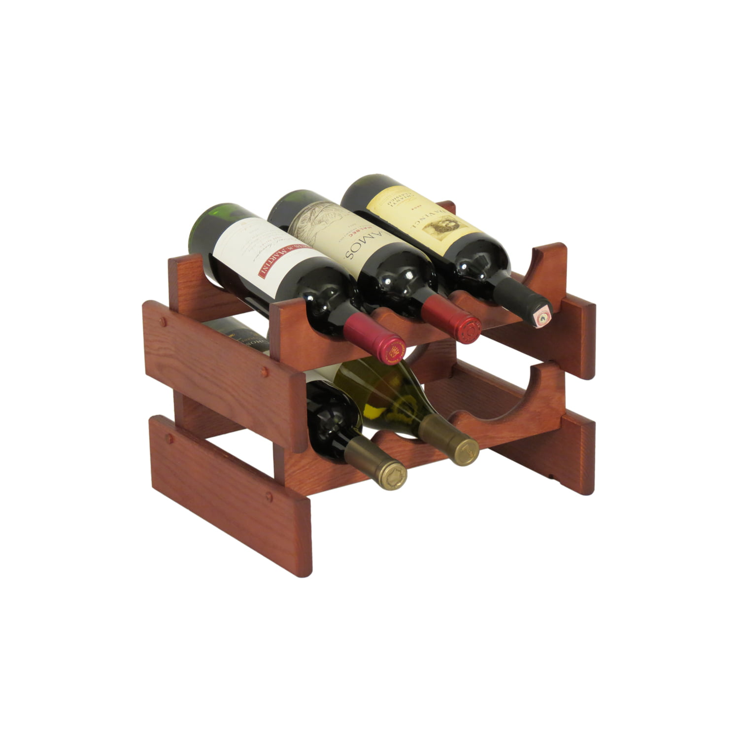 4 Bottles Countertop Wine Racks Storage for Bar Basement Natural Bamboo Color LIANTRAL Wine Rack Pantry Rustic Wood Wine Bottle Holder Cabinet