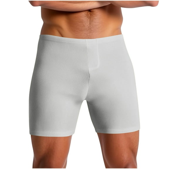LpwkSSA Summer Men's Sports Pants With Elastic Waistband And Drawstring Shorts Gray XXL