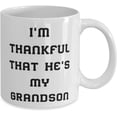 thumbnail image 2 of Useful Grandson 11oz 15oz Mug, I'm Thankful That He's My Grandson, For Grandson, Present From Granddad, Cup For Grandson, 2 of 2
