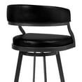 thumbnail image 3 of Dione 26" Counter Height Barstool in Mineral Finish and Vintage Black Faux Leather, 3 of 5