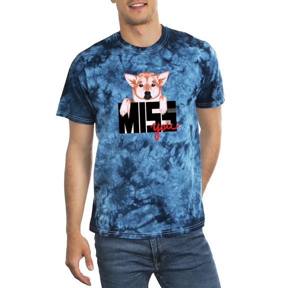 Corgi Miss You Tie Dye Crystal Men -Image by Shutterstock, Male Large