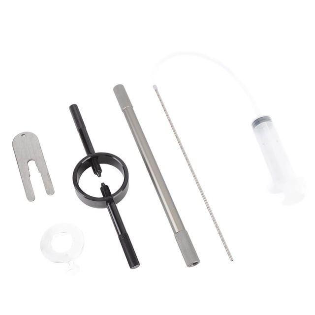 Fork Maintenance Tool Set, Fork Oil Level Tool Spring Compressor Time Saving Efficient Metal for Most Regular Cartridge and Inverted Forks