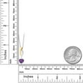 thumbnail image 2 of Gem Stone King 925 Silver and 10K Yellow Gold Purple Amethyst Infinity Pendant Necklace for Women (0.80 Cttw, Heart Shape 6MM, Gemstone February Birthstone, with 18 inch Chain), 2 of 3