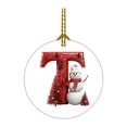 thumbnail image 5 of PRETXORVE Christmas Decor, Christmas Tree Decorations, 2024 26-Letter Christmas Snowman Christmas ornament - Acrylic Car ornament Saint, 5 of 5