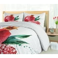 thumbnail image 5 of Ambesonne Fruit Duvet Cover Set, Hand Drawn Watercolor, 2-Calking, Magenta Forest Green, 5 of 7
