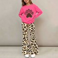 thumbnail image 7 of Cethrio Girls Graphic Outfit Sets, Casual Spring Fall Long Sleeve 2 PC Girls' Clothing Sets Hot Pink Size 9-10 T, 7 of 7