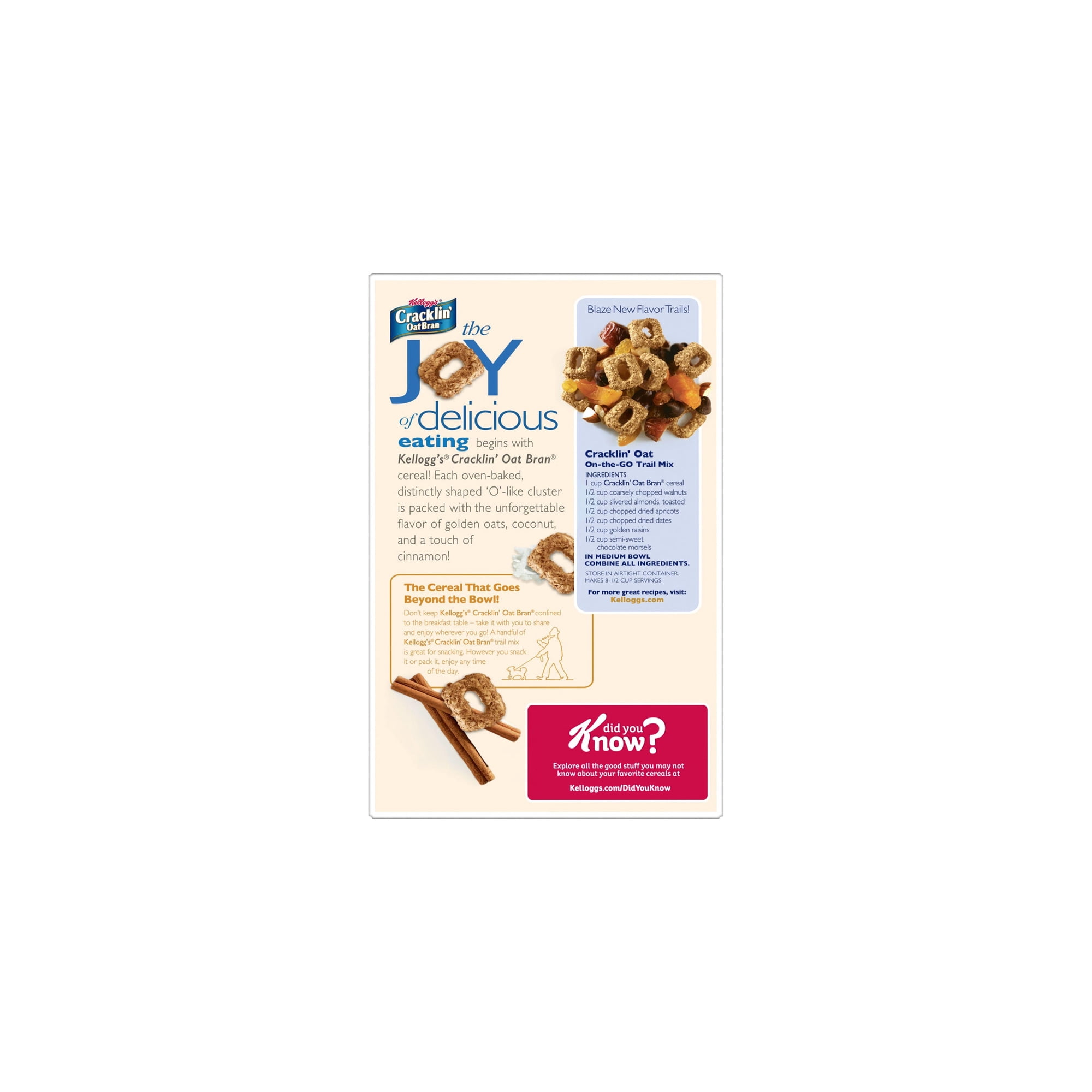 Kellogg's Cracklin' Oat Bran Breakfast Cereal 16.5 oz (Pack of 14)