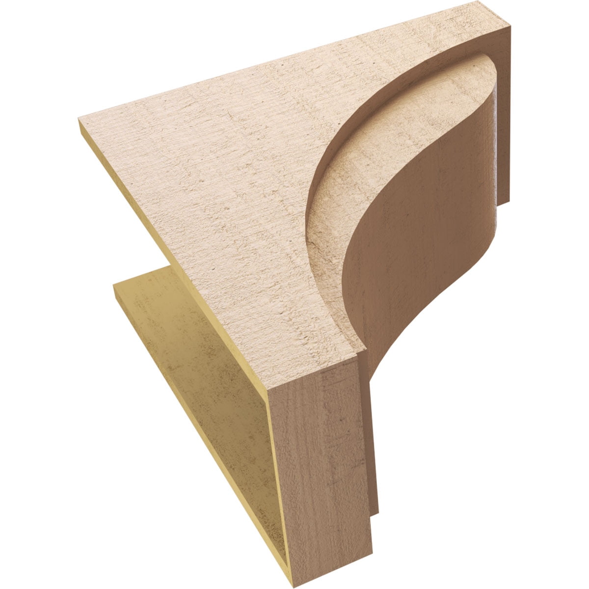 12"W x 24"D x 24"H Classic Helena Rough Cedar Woodgrain TimberThane Corbel, Primed Tan
